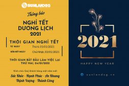 SUNLAND SÀI GÒN - Thông báo lịch nghỉ TẾT dương lịch 2021